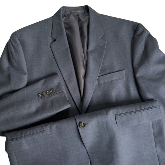 Chaps Other - Chaps mens size 44R blue plaid single breasted 2 button front notch lapel blazer